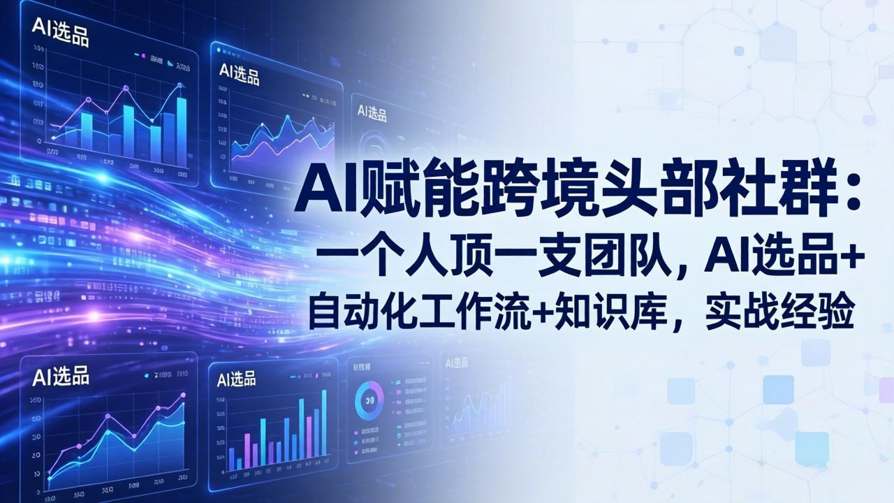 AI赋能跨境头部社群：一个人顶一支团队，AI选品+自动化工作流+知识库，实战经验-更新3月 - 渡客网创