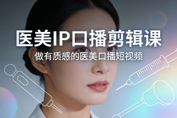 医美IP口播剪辑课，做有质感的医美口播短视频 - 渡客网创