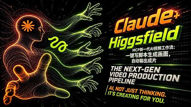 Claude+Higgsfield MCP新一代AI视频工作流：一键写脚本生成画面，自动输出成片 - 渡客网创