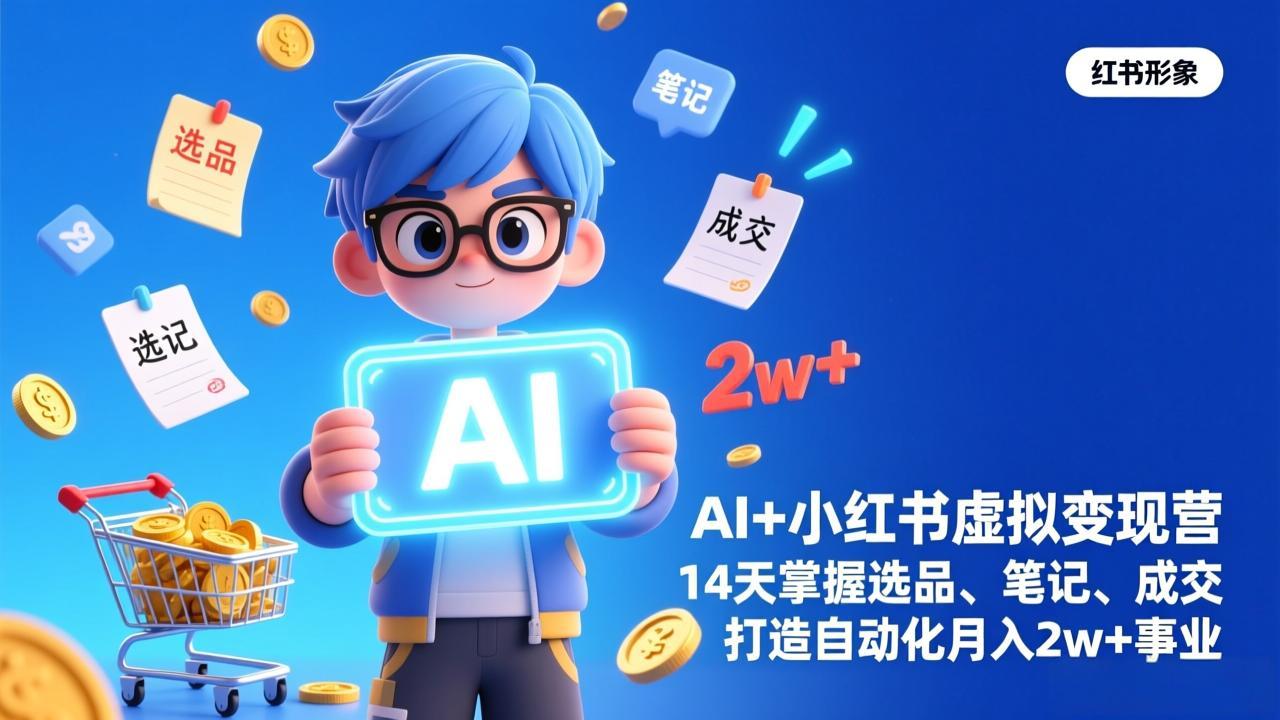 AI+小红书虚拟变现营(完结 - 渡客网创