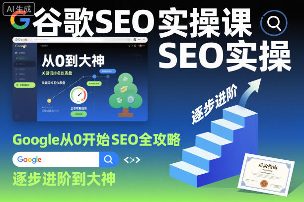 谷歌SEO实操课，Google从0开始SEO全攻略，逐步进阶到大神(更新26年) - 渡客网创