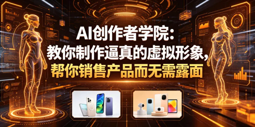AI创作者学院：教你制作逼真的虚拟形象，帮你销售产品而无需露面【原创双语字幕】 - 渡客网创