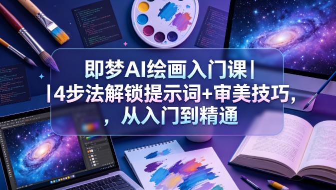 即梦AI绘画入门课｜4步法解锁提示词+审美技巧，从入门到精通 - 渡客网创