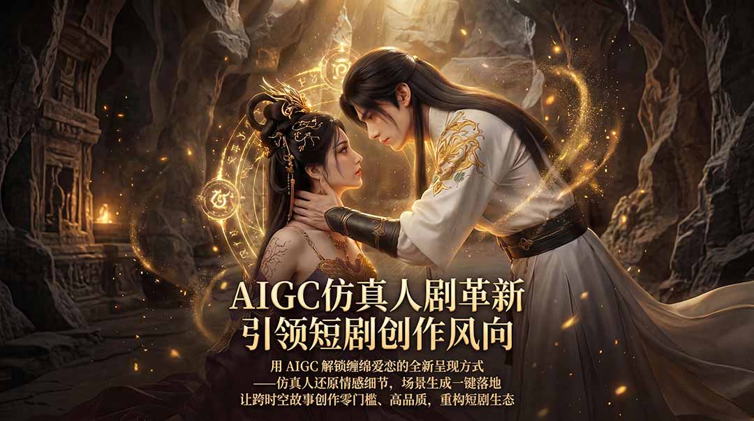AIGC 仿真人短剧创作革新，解锁仙侠爱恋全新呈现，一键出高质场景，零门槛打造爆款剧集 - 渡客网创