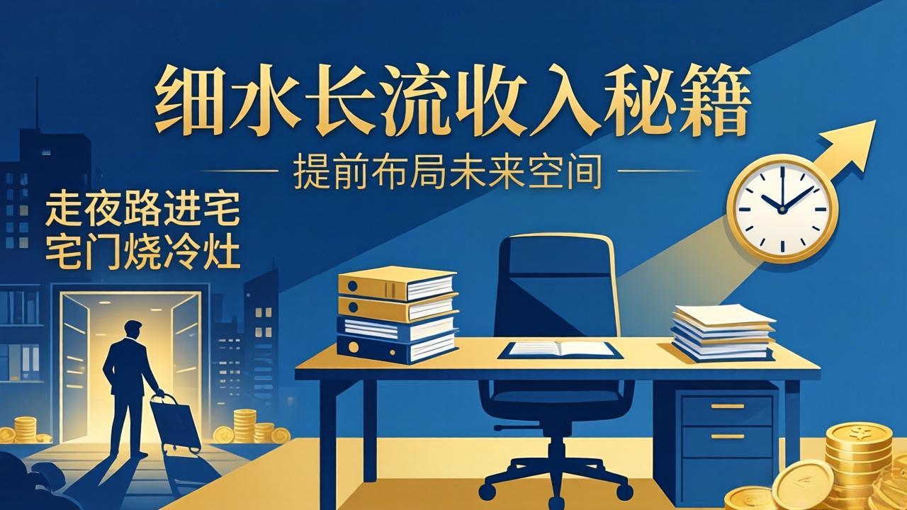 某付费文章：细水长流收入秘籍：走夜路进宅门烧冷灶，提前布局未来空间 - 渡客网创