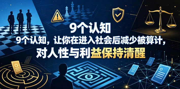 付费文章：9个认知，让你在进入社会后减少被算计，对人性与利益保持清醒 - 渡客网创