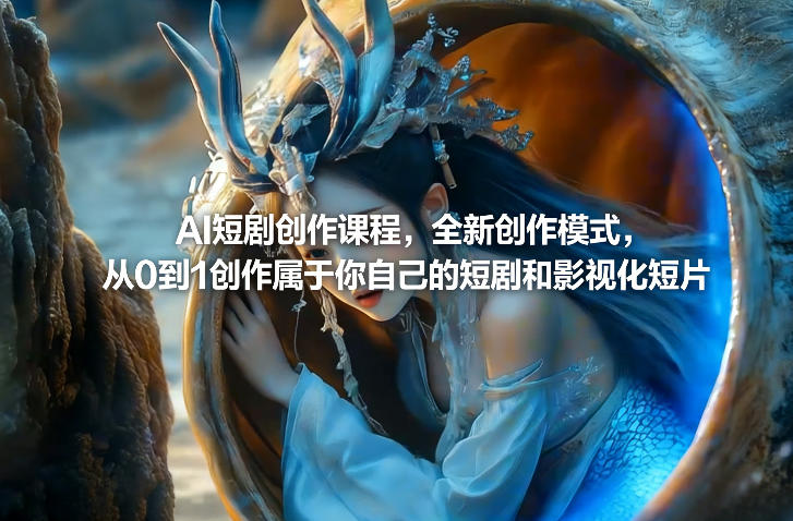 AI短剧创作课程，全新创作模式，从0到1创作属于你自己的短剧和影视化短片 - 渡客网创