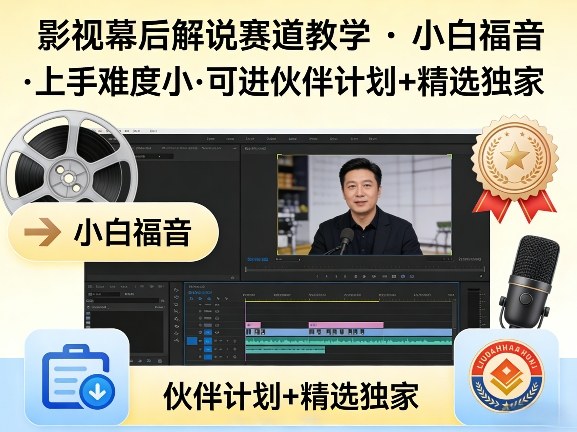 某大佬的影视幕后解说赛道教学，小白福音，上手难度小，可进伙伴计划+精选独家 - 渡客网创