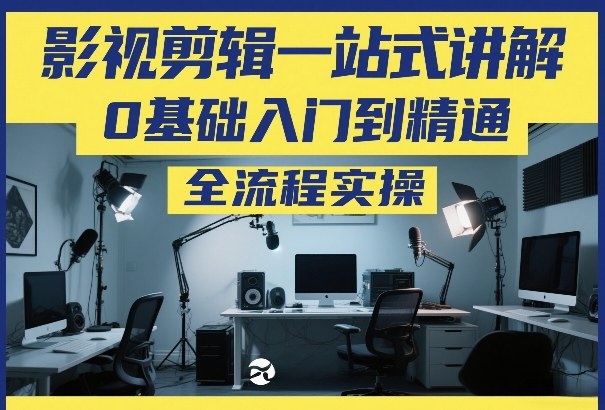 影视剪辑一站式讲解，0基础入门到精通，全流程实操 - 渡客网创