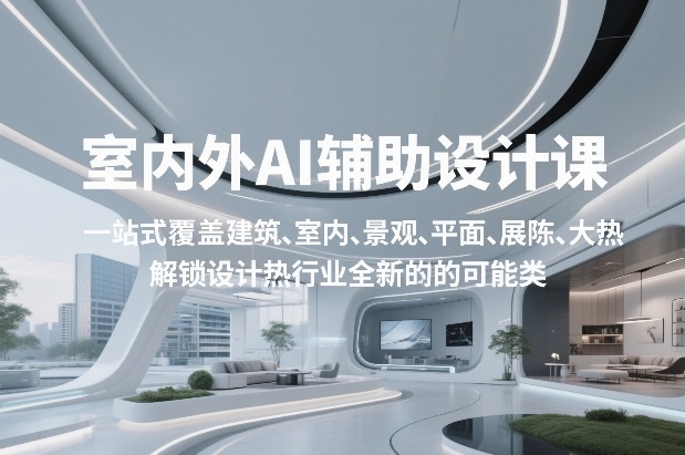 室内外AI设计课，一站式覆盖建筑、室内、景观、平面、展陈五大热门品类，解锁设计行业的全新可能 - 渡客网创