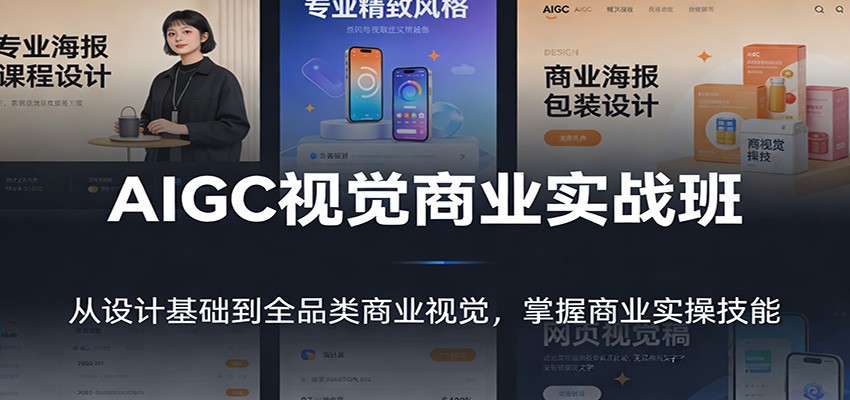 AIGC视觉商业实战班：从设计基础到全品类商业视觉，掌握商业实操技能 - 渡客网创