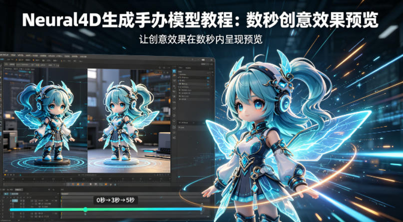 Neural4D生成手办模型教程，让创意效果在数秒内呈现预览 - 渡客网创