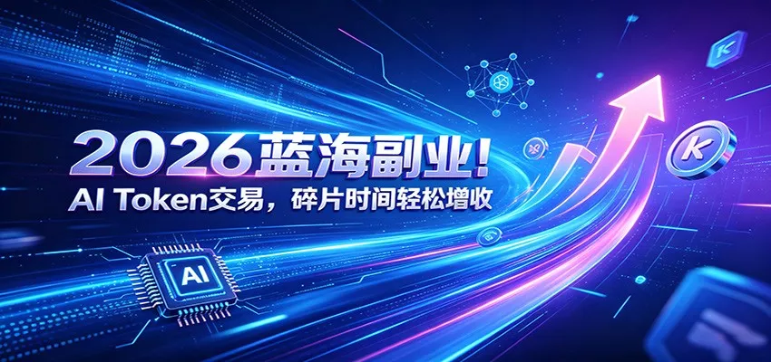 2026蓝海副业！AI Token交易，碎片时间轻松增收 - 渡客网创