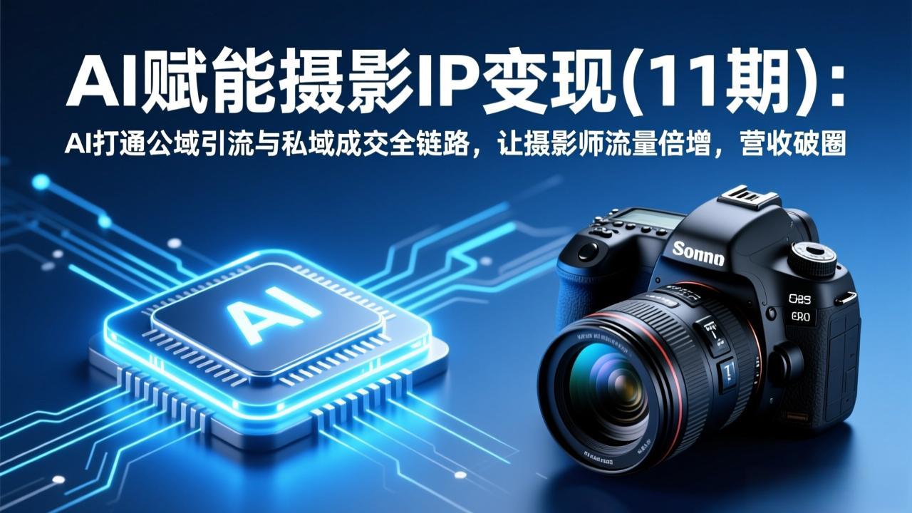 AI赋能摄影IP变现(11期 - 渡客网创