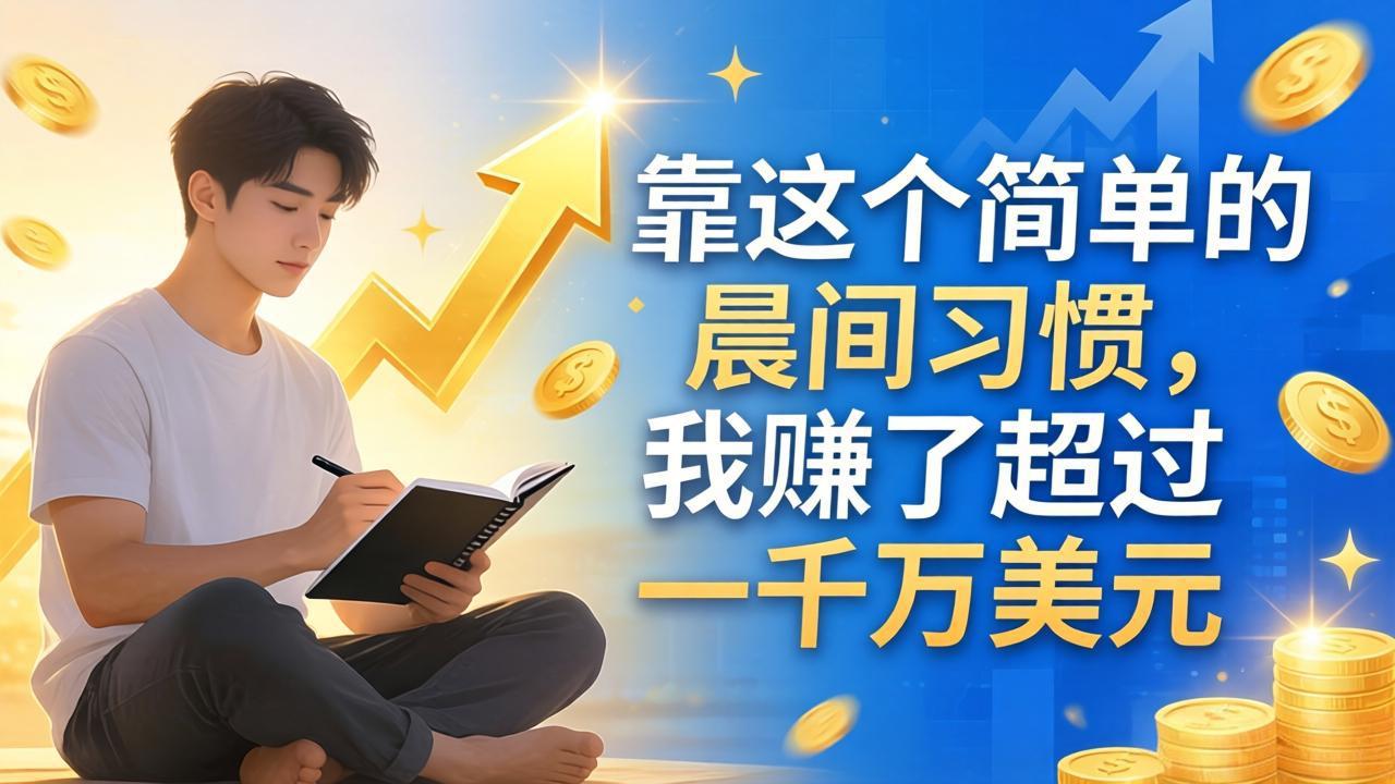 付费文章：靠这个简单的晨间习惯，我赚了超过一千万美元 - 渡客网创
