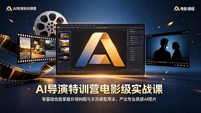 AI导演特训营电影级实战课，零基础也能掌握分镜构图与主流模型用法，产出专业质感AI短片 - 渡客网创