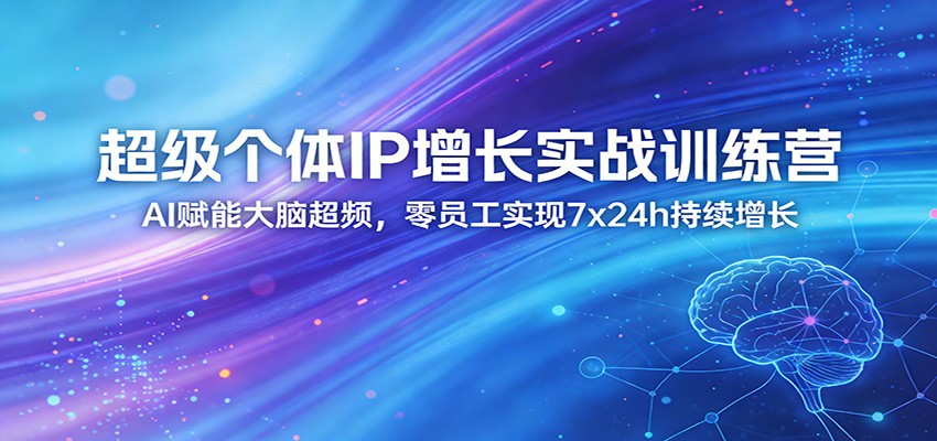 超级个体IP增长实战训练营：AI赋能大脑超频，零员工实现7x24h持续增长(更新) - 渡客网创