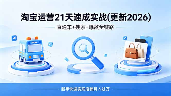 淘宝运营21天速成实战(更新4月 - 渡客网创