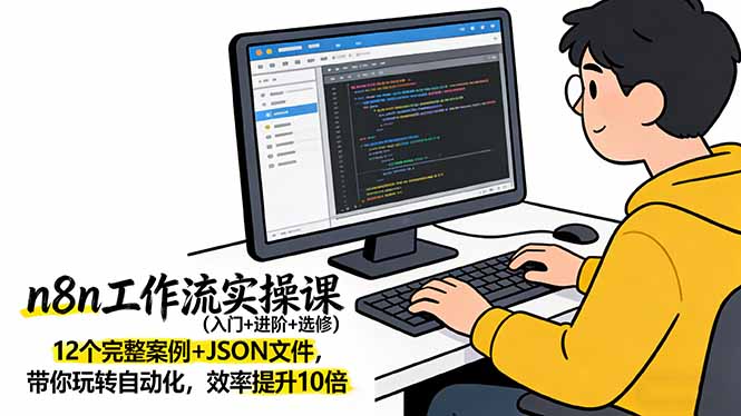 n8n工作流实操课(入门+进阶+选修 - 渡客网创