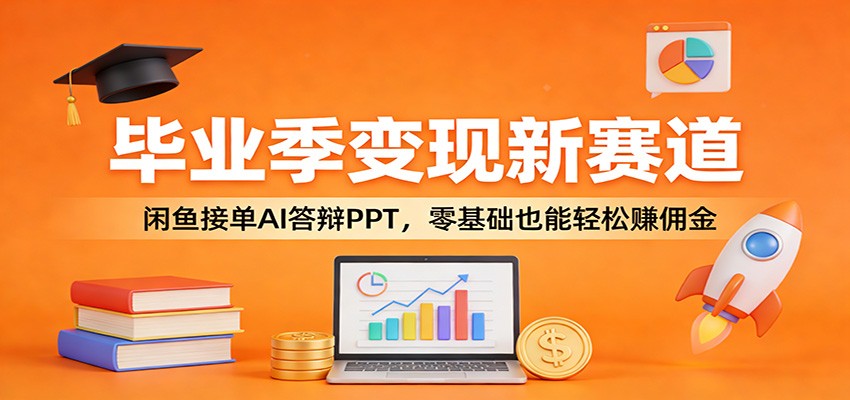 毕业季变现新赛道：闲鱼接单AI答辩PPT，零基础也能轻松赚佣金 - 渡客网创