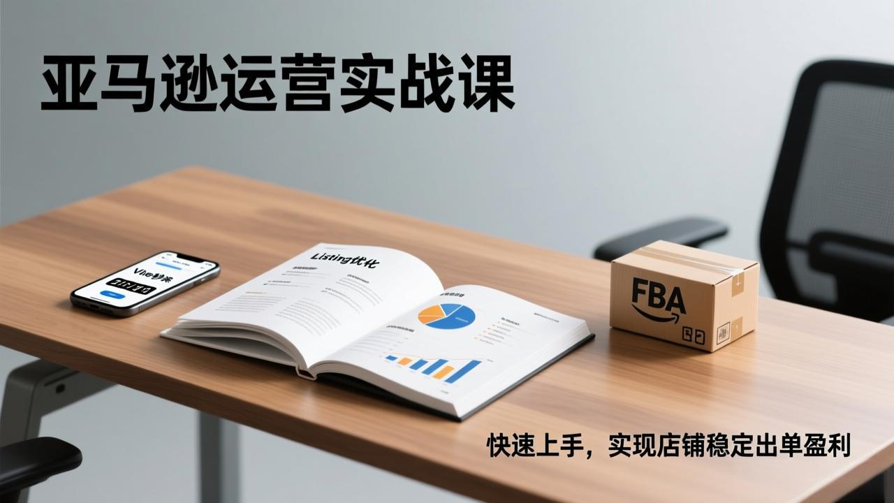 亚马逊运营实战课，Listing优化、Vine秒杀、FBA发货，快速上手，实现店铺稳定出单盈利 - 渡客网创