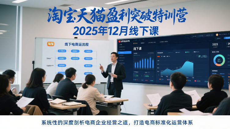 淘宝天猫盈利突破特训营25年12月线下课,系统性的深度剖析电商企业经营之道,打造电商标准化运营体系 淘宝天猫盈利突破特训营25年12月线下课,系统性的深度剖析电商企业经营之道,打造电商标准化运营体系