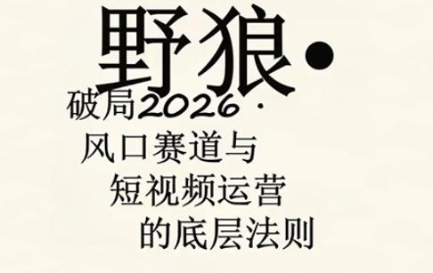 野狼团队·多平台实操运营课，覆盖AI口播、服装、好物、漫剪等热门玩法(更新4月29日) - 渡客网创