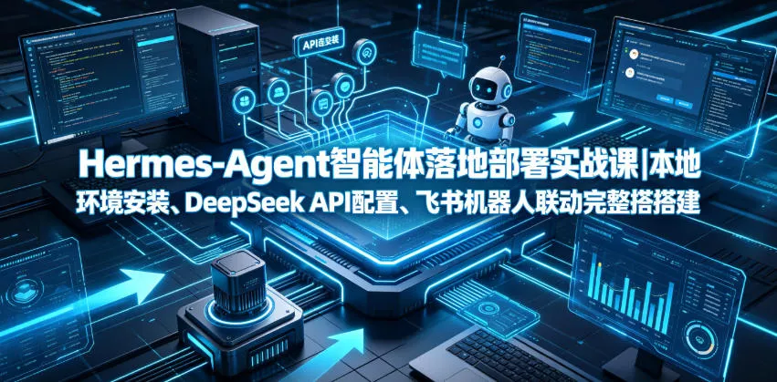 Hermes-Agent智能体落地部署实战课｜本地环境安装、DeepSeek API配置、飞书机器人联动完整搭建教程 - 渡客网创