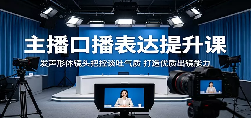 主播口播表达提升课：发声形体镜头把控谈吐气质，打造优质出镜能力 - 渡客网创