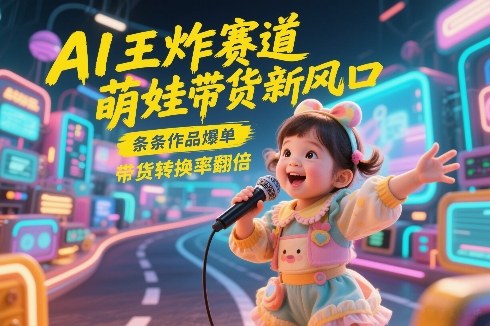 AI王炸赛道，萌娃带货新风口，条条作品爆单，带货转换率翻倍，核心逻辑拆解 - 渡客网创