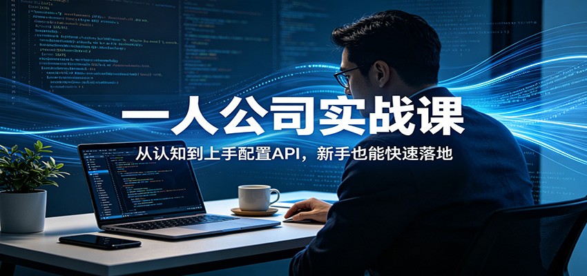 一人公司实战课：从认知到上手配置API，新手也能快速落地 - 渡客网创