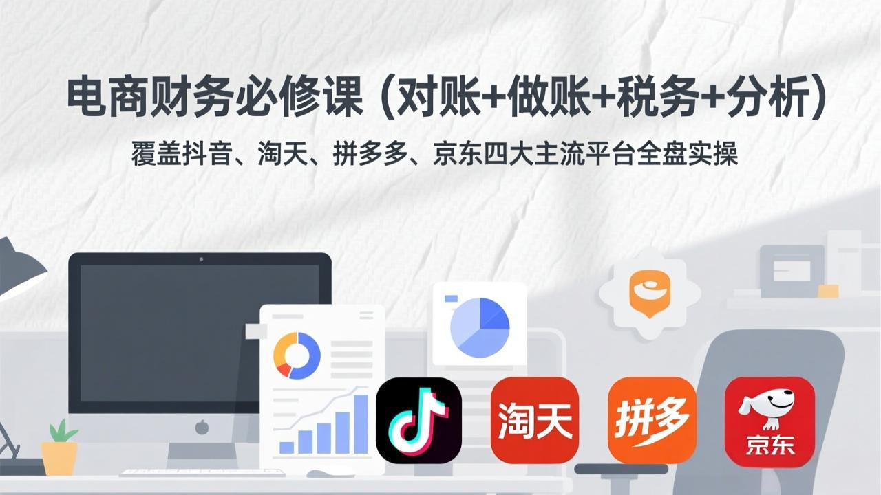电商财务必修课(对账+做账+税务+分析 - 渡客网创
