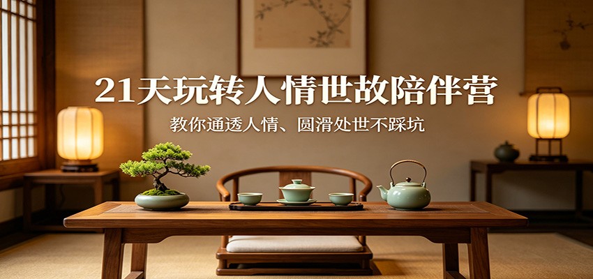 21天玩转人情世故陪伴营：教你通透人情、圆滑处世不踩坑 - 渡客网创