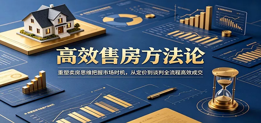 高效售房方法论：重塑卖房思维把握市场时机，从定价到谈判全流程高效成交 - 渡客网创