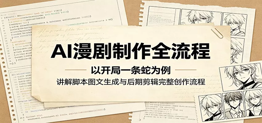 AI漫剧制作全流程：以开局一条蛇为例，讲解脚本图文生成与后期剪辑完整创作流程 - 渡客网创