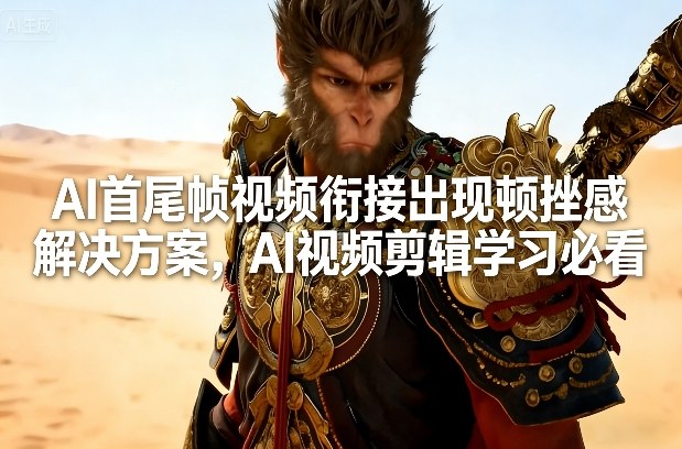 AI首尾帧视频衔接出现顿挫感解决方案，AI视频剪辑学习必看 - 渡客网创