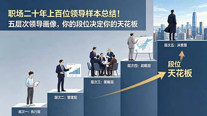 付费文章：职场二十年上百位领导样本总结！五层次领导画像，你的段位决定你的天花板 - 渡客网创