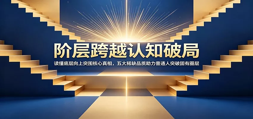 阶层跨越认知破局：读懂底层向上突围核心真相，五大稀缺品质助力普通人突破固有圈层 - 渡客网创
