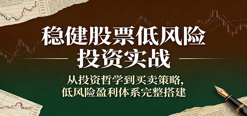 稳健股票低风险投资实战：从投资哲学到买卖策略，低风险盈利体系完整搭建 - 渡客网创
