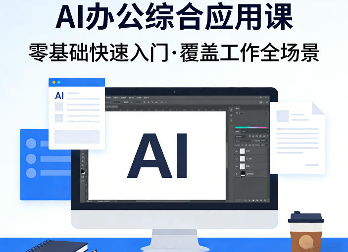 AI办公综合应用课，零基础快速入门，覆盖了工作中各种应用场景 - 渡客网创
