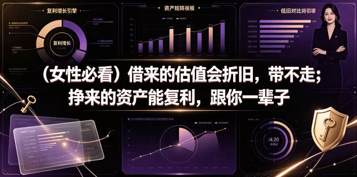 付费文章：(女性必看)借来的估值会折旧，带不走；挣来的资产能复利，跟你一辈子 - 渡客网创