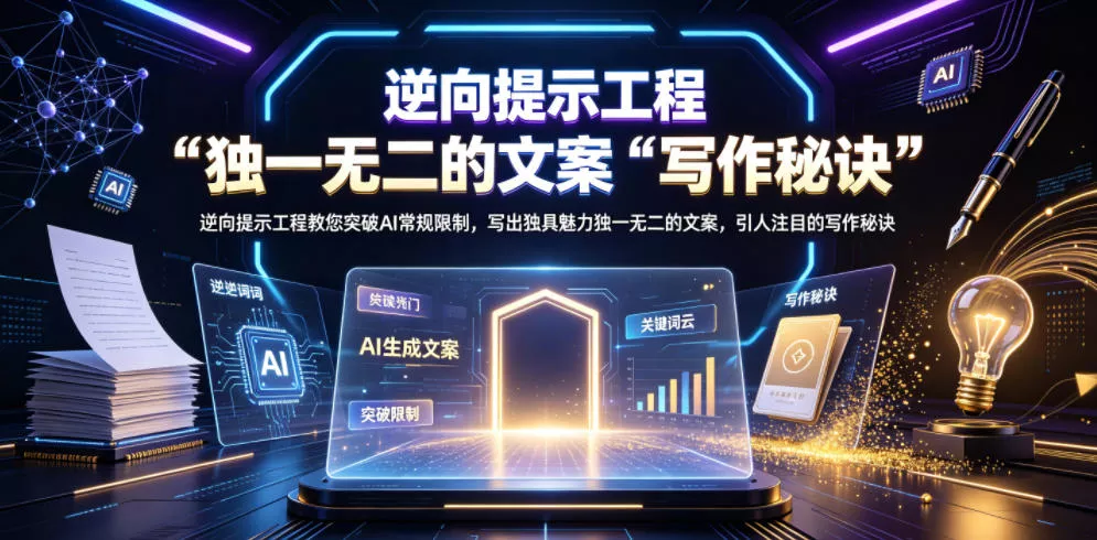 逆向提示工程教您突破AI常规限制，写出独具魅力独一无二的文案，引人注目的写作秘诀【原创双语字幕】 - 渡客网创