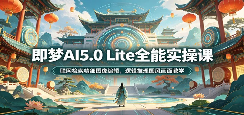 即梦AI5.0 Lite全能实操课：联网检索精细图像编辑，逻辑推理国风画面教学 - 渡客网创