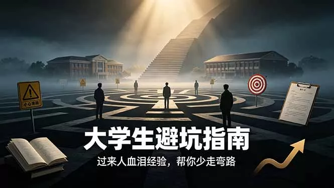 付费文章：大学生避坑指南 ，过来人血泪经验，帮你少走弯路 - 渡客网创
