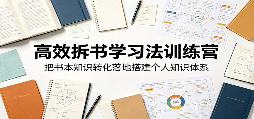 高效拆书学习法训练营，把书本知识转化落地搭建个人知识体系 - 渡客网创