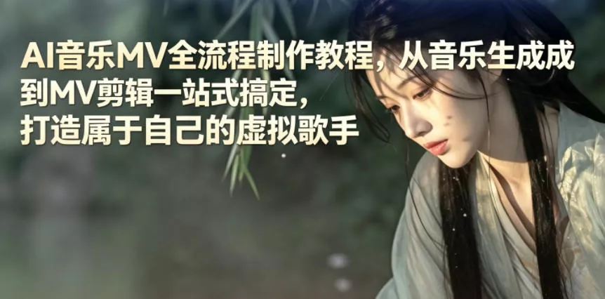 AI音乐MV全流程制作教程，从音乐生成到MV剪辑一站式搞定，打造属于自己的虚拟歌手 - 渡客网创
