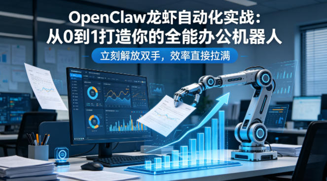 OpenClaw龙虾自动化实战：从0到1打造你的全能办公机器人，立刻解放双手，效率直接拉满 - 渡客网创