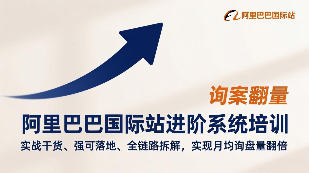 阿里巴巴国际站进阶系统培训，实战干货、强可落地、全链路拆解，实现月均询盘量翻倍 - 渡客网创
