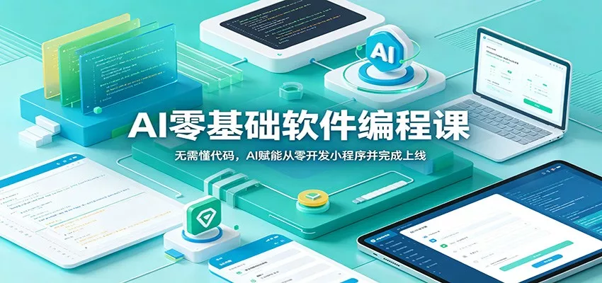 AI零基础软件编程课：无需懂代码，AI赋能从零开发小程序并完成上线 - 渡客网创